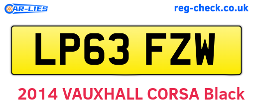 LP63FZW are the vehicle registration plates.