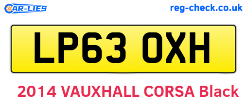 LP63OXH are the vehicle registration plates.