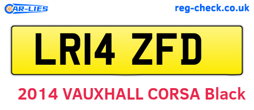 LR14ZFD are the vehicle registration plates.