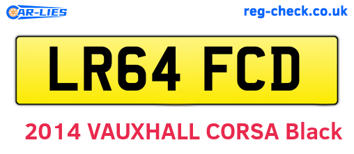 LR64FCD are the vehicle registration plates.