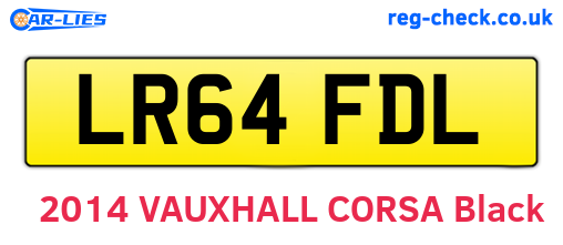 LR64FDL are the vehicle registration plates.