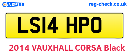 LS14HPO are the vehicle registration plates.