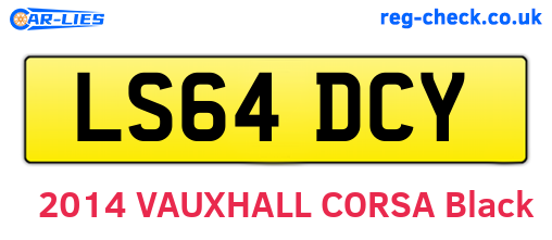 LS64DCY are the vehicle registration plates.