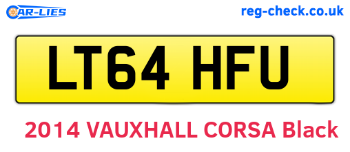 LT64HFU are the vehicle registration plates.