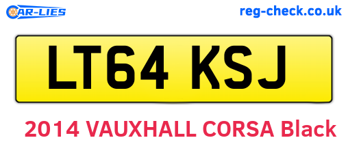 LT64KSJ are the vehicle registration plates.