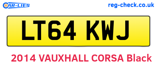 LT64KWJ are the vehicle registration plates.