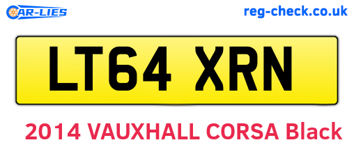 LT64XRN are the vehicle registration plates.