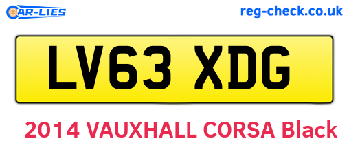 LV63XDG are the vehicle registration plates.