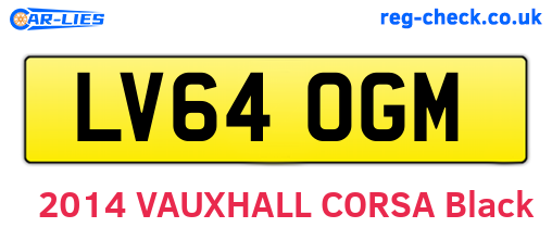 LV64OGM are the vehicle registration plates.