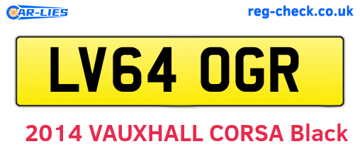LV64OGR are the vehicle registration plates.