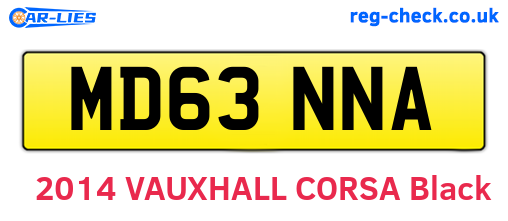 MD63NNA are the vehicle registration plates.