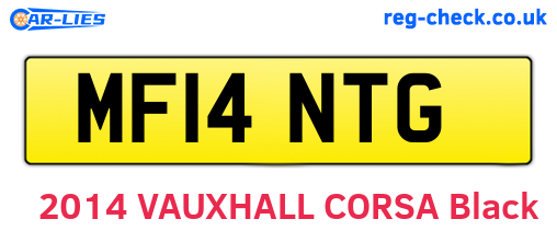 MF14NTG are the vehicle registration plates.