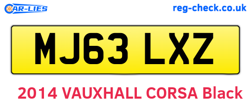 MJ63LXZ are the vehicle registration plates.