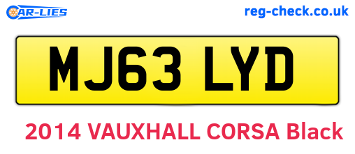 MJ63LYD are the vehicle registration plates.