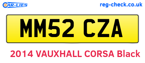 MM52CZA are the vehicle registration plates.