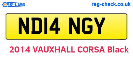 ND14NGY are the vehicle registration plates.