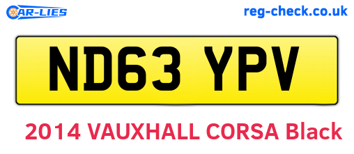 ND63YPV are the vehicle registration plates.