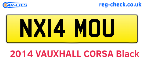 NX14MOU are the vehicle registration plates.