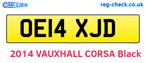 OE14XJD are the vehicle registration plates.
