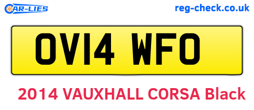 OV14WFO are the vehicle registration plates.
