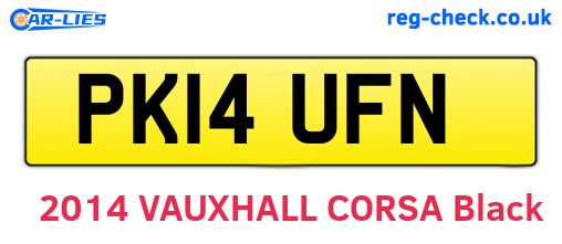 PK14UFN are the vehicle registration plates.