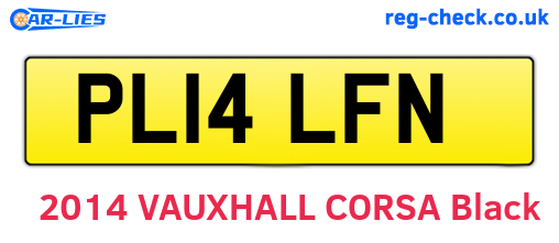 PL14LFN are the vehicle registration plates.
