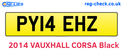 PY14EHZ are the vehicle registration plates.