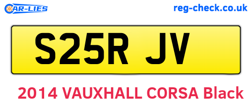 S25RJV are the vehicle registration plates.