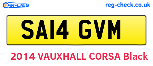 SA14GVM are the vehicle registration plates.