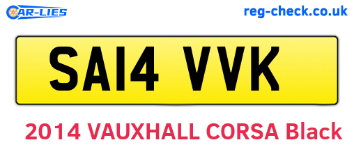 SA14VVK are the vehicle registration plates.
