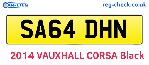 SA64DHN are the vehicle registration plates.