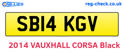 SB14KGV are the vehicle registration plates.