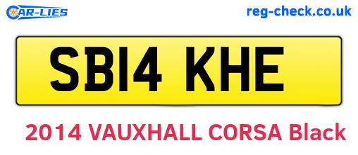 SB14KHE are the vehicle registration plates.