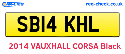 SB14KHL are the vehicle registration plates.
