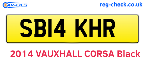 SB14KHR are the vehicle registration plates.