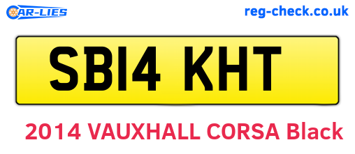 SB14KHT are the vehicle registration plates.