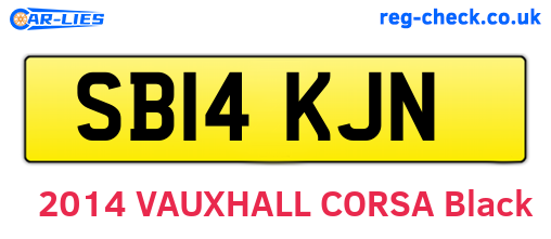 SB14KJN are the vehicle registration plates.