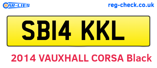 SB14KKL are the vehicle registration plates.