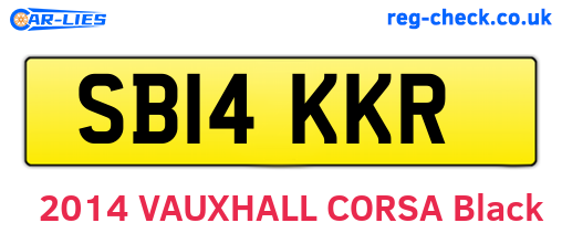 SB14KKR are the vehicle registration plates.