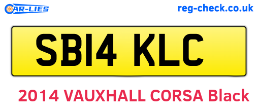 SB14KLC are the vehicle registration plates.