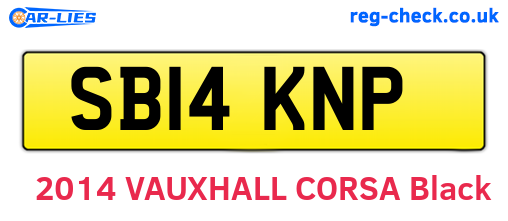 SB14KNP are the vehicle registration plates.