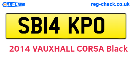 SB14KPO are the vehicle registration plates.