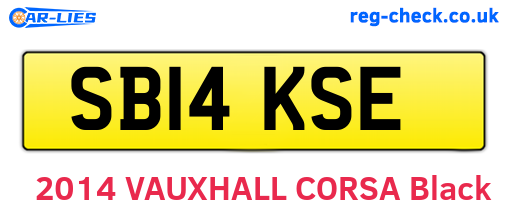 SB14KSE are the vehicle registration plates.