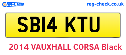 SB14KTU are the vehicle registration plates.