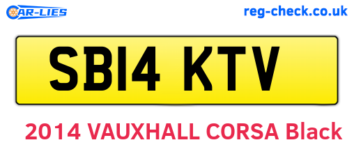 SB14KTV are the vehicle registration plates.