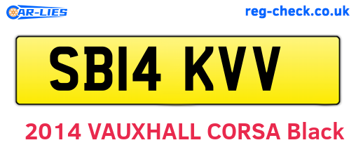SB14KVV are the vehicle registration plates.