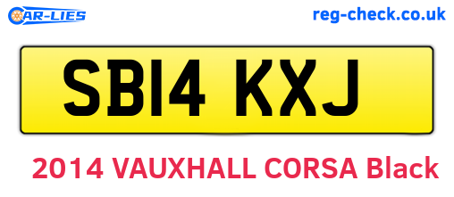 SB14KXJ are the vehicle registration plates.