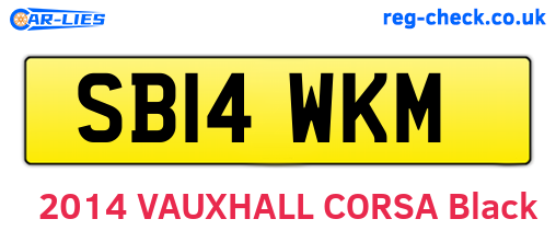 SB14WKM are the vehicle registration plates.