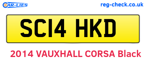 SC14HKD are the vehicle registration plates.