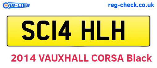 SC14HLH are the vehicle registration plates.